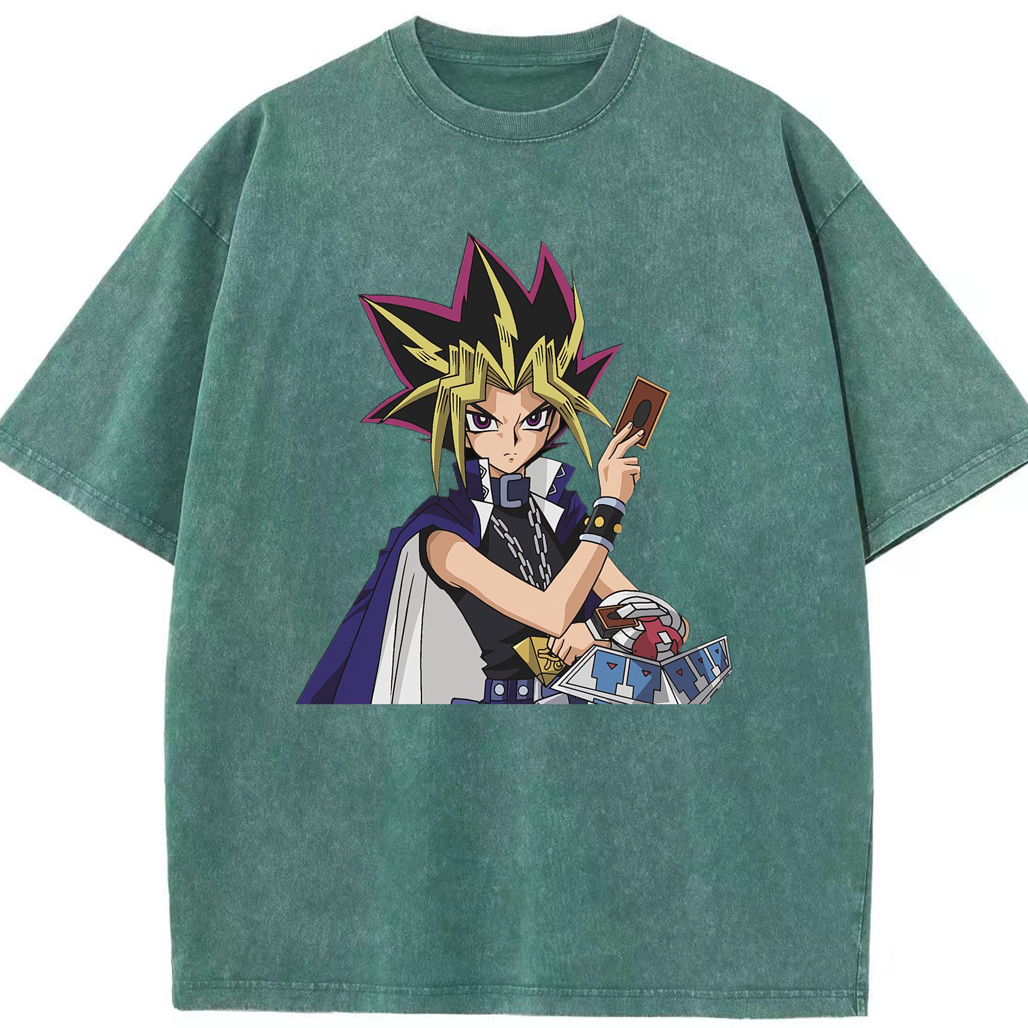 （画像用） 遊☆戯☆王 Yu-Gi-Oh! 綿100% ヴィンテージ風 半袖Tシャツ（フロントプリント）